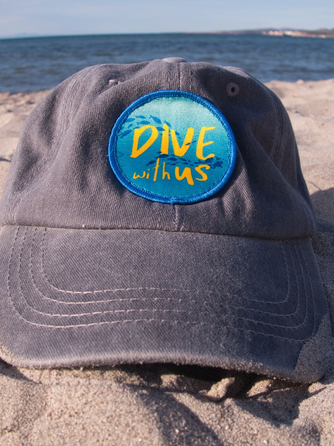 Casquette Dive With Us gris ardoise, La Paz Mexique
